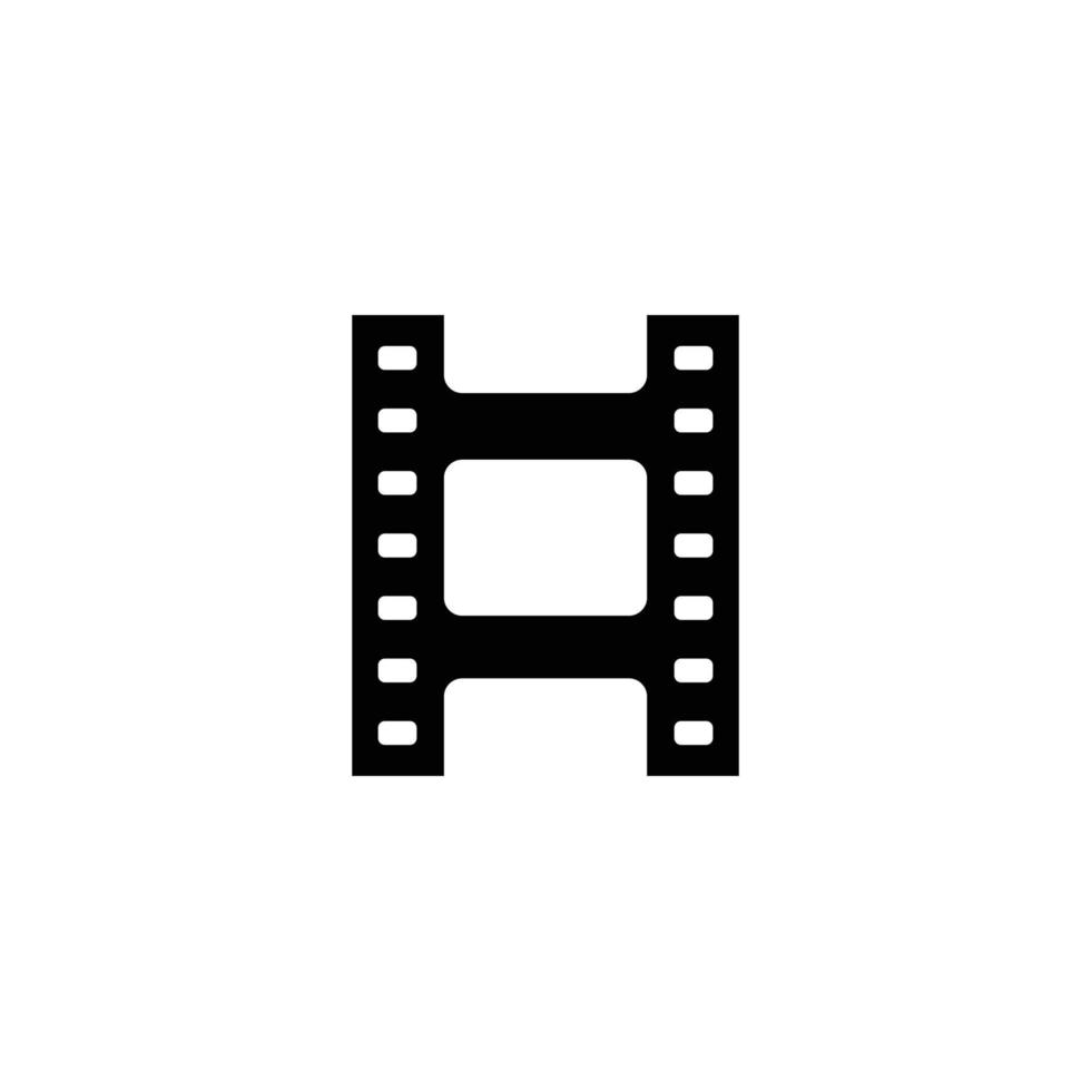 Film strip simple flat icon design vector