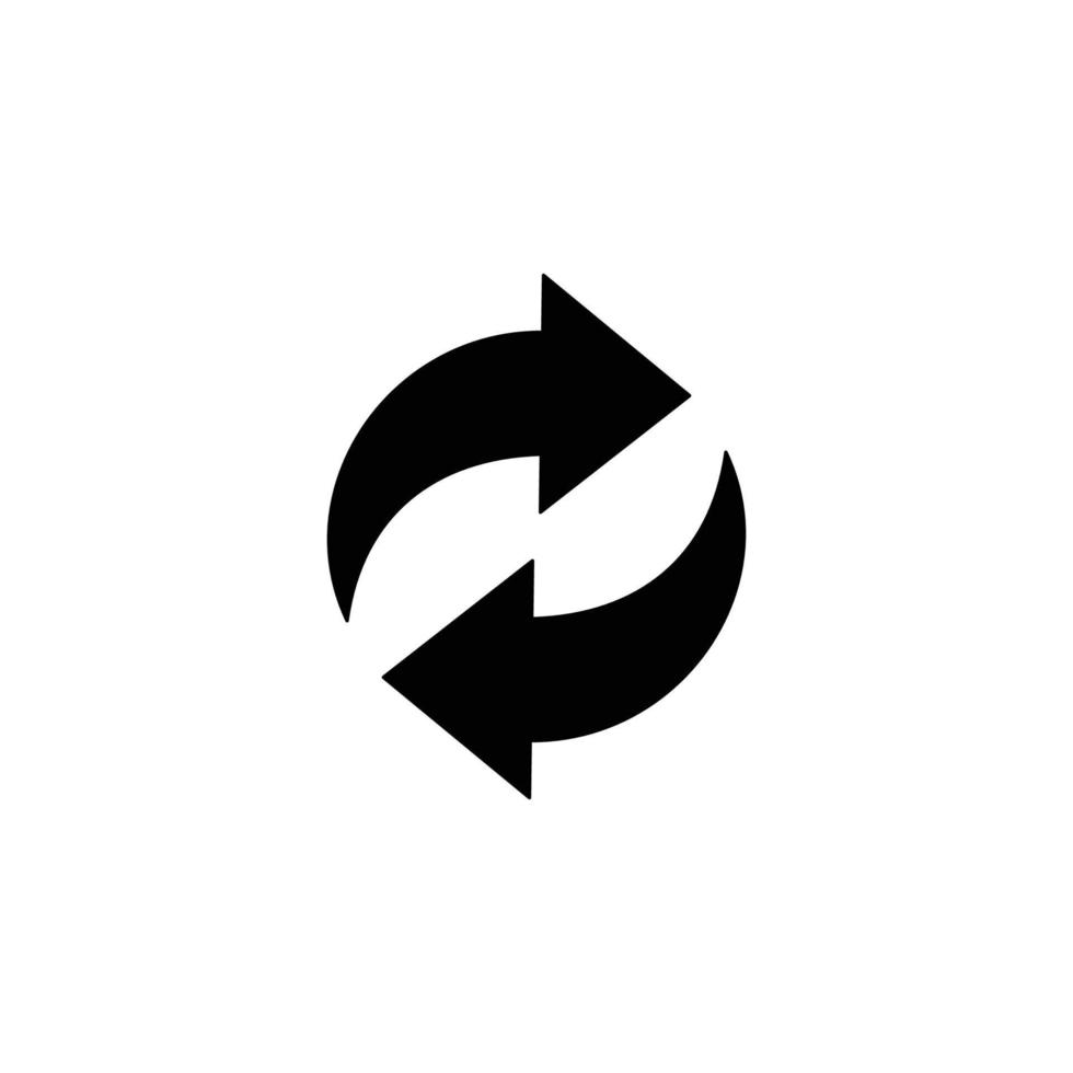 Reload simple flat icon vector illustration. Repeat icon vector