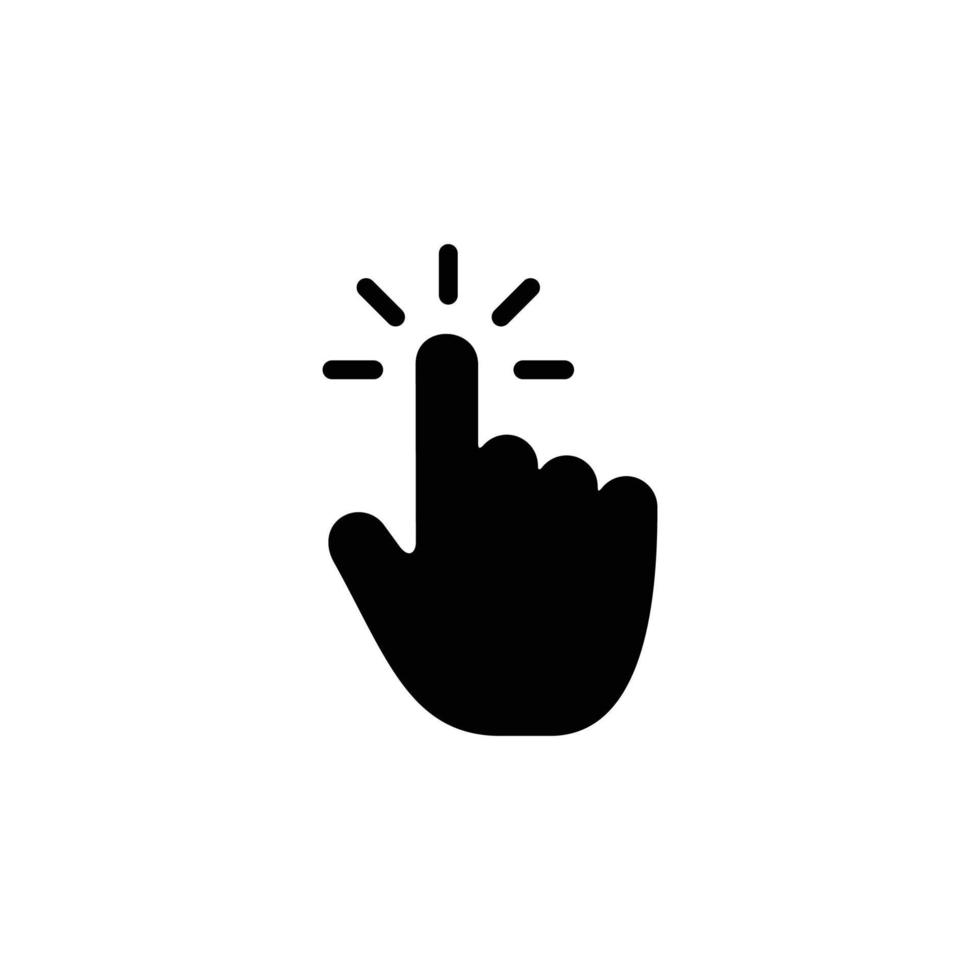 Cursor simple flat icon vector illustration