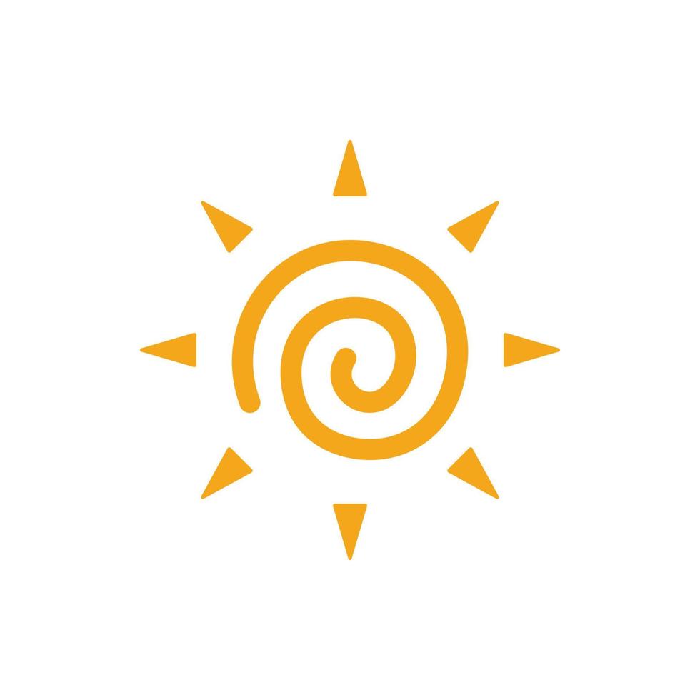 Sun simple flat icon vector illustration