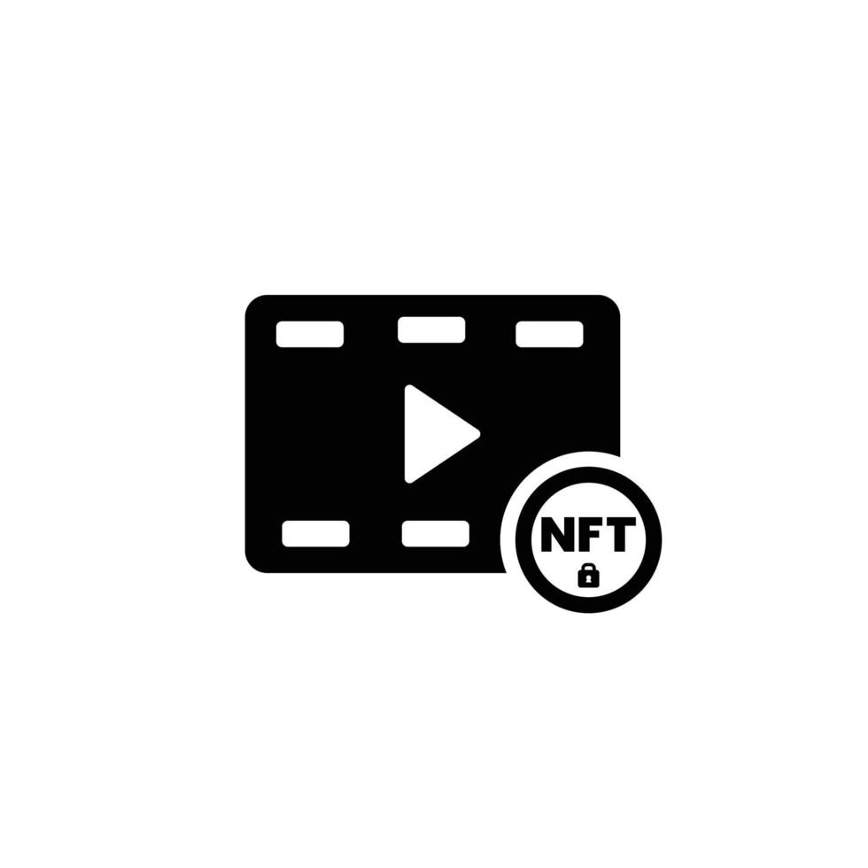 Movie nft simple flat icon vector