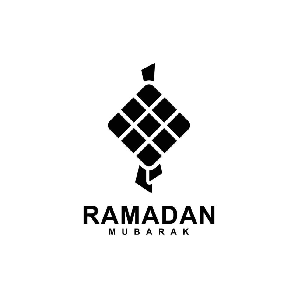 logotipo de Ramadán. Ilustración de vector de icono de ketupat