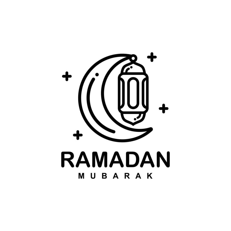 logotipo de Ramadán. Ilustración de vector de logotipo plano simple de linterna islámica. linterna logo vector