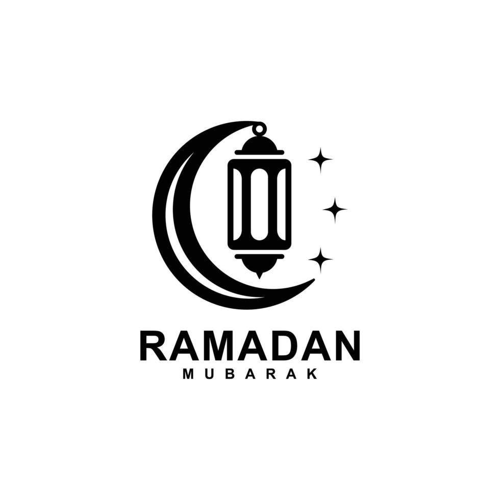 logotipo de Ramadán. Ilustración de vector de logotipo plano simple de linterna islámica. linterna logo vector