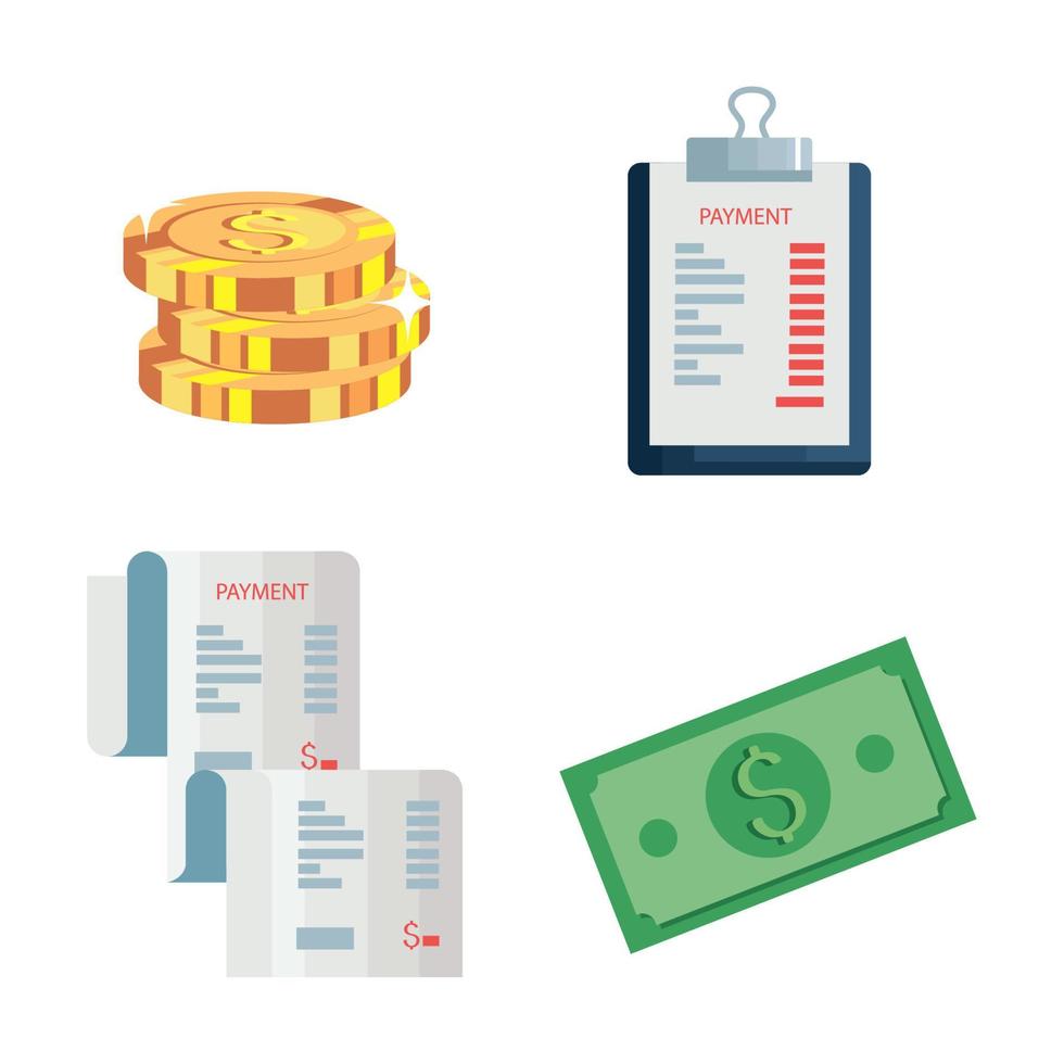 set of business finance icons vector