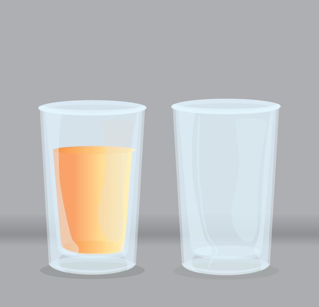 mockup, transparent glasses empty icons vector