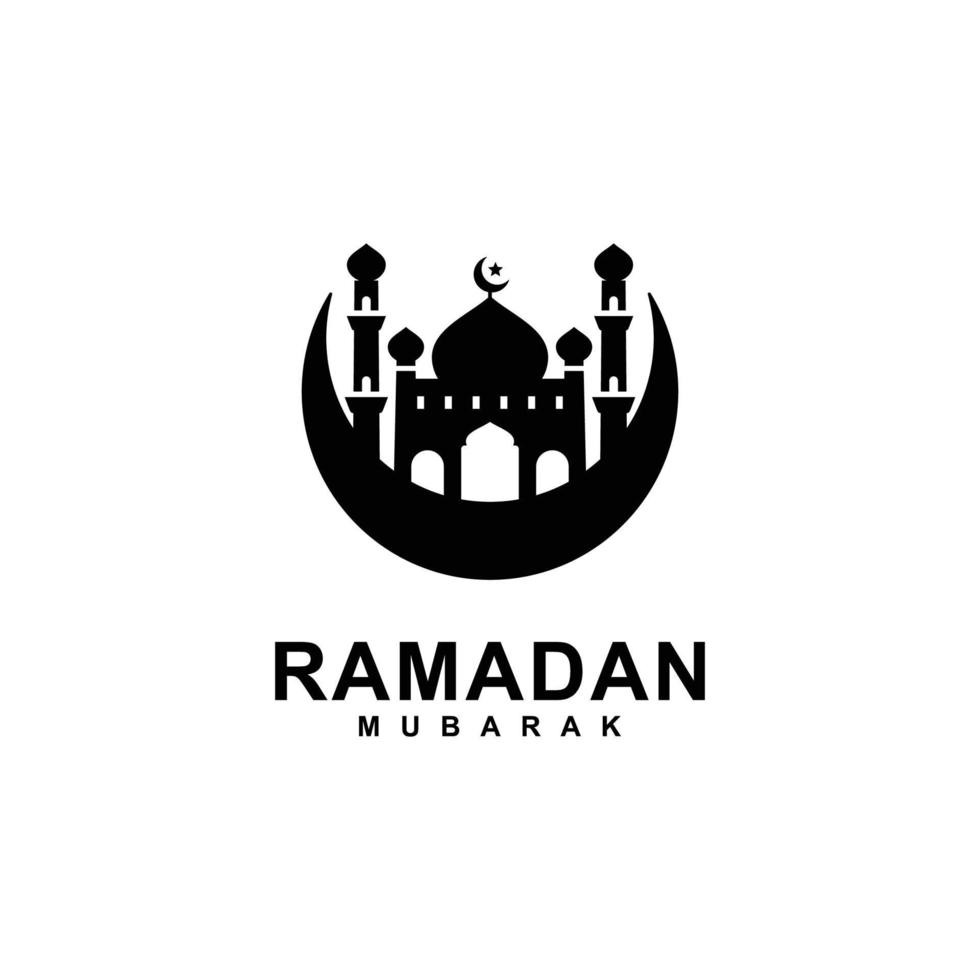 Ramadan simple flat logo vector illustration. Ramadan logo. Mosque logo