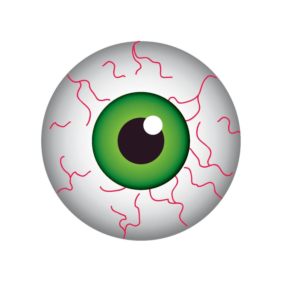 diseño de vector de dibujos animados de ojo de halloween