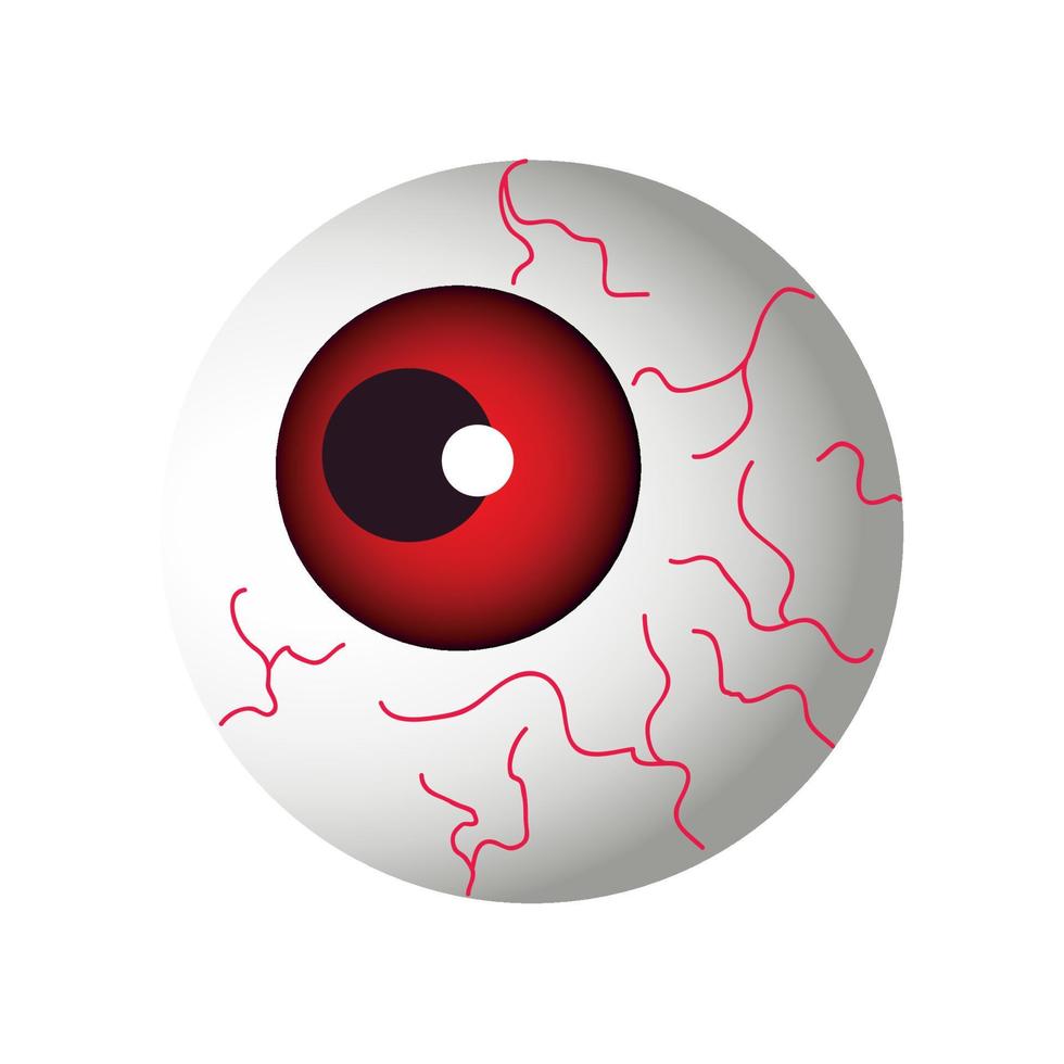 diseño de vector de dibujos animados de ojo de halloween