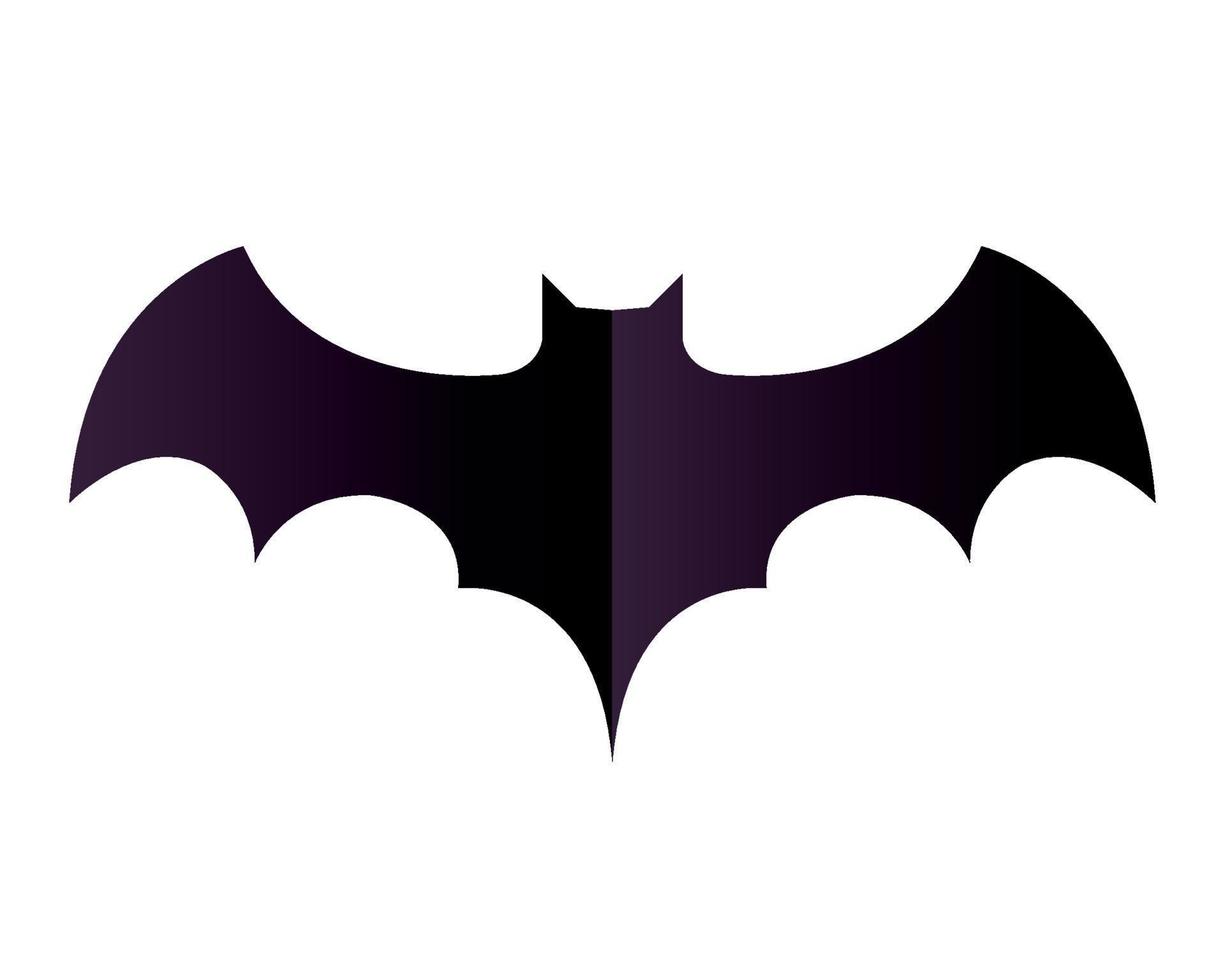 Halloween black bat vector design