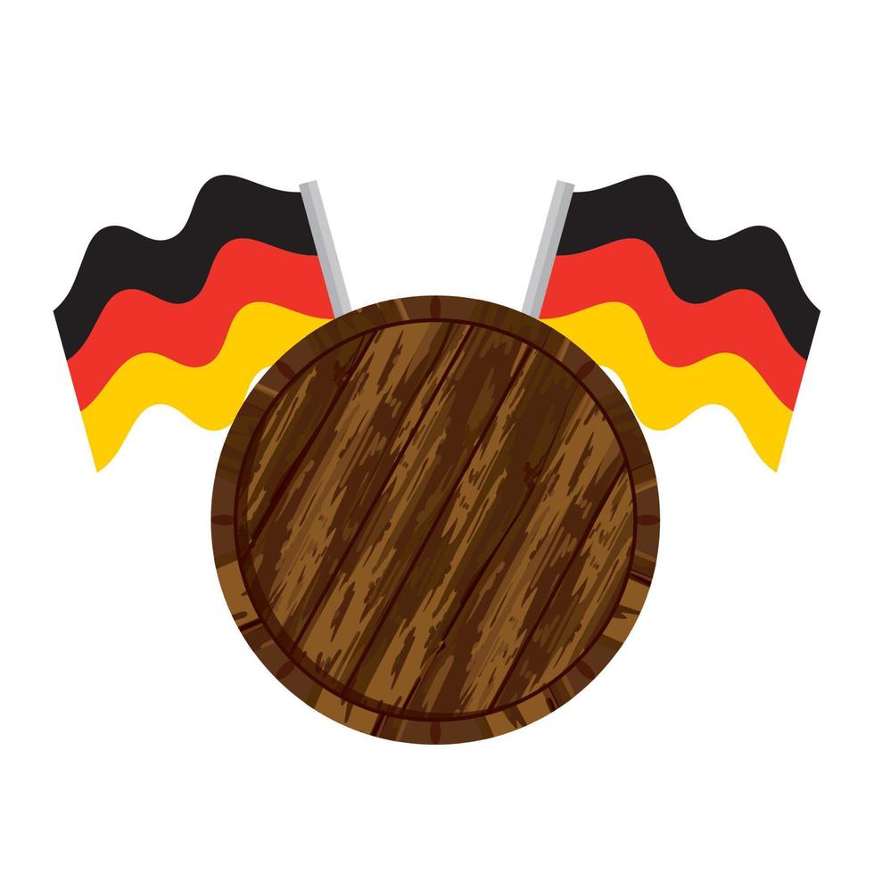 germany flags on beer barrel vector design