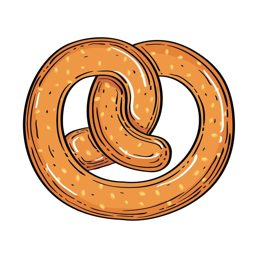 diseño de vector de pretzel aislado