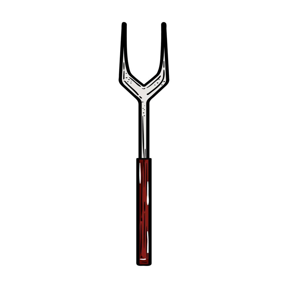Isolated bbq fork vector design