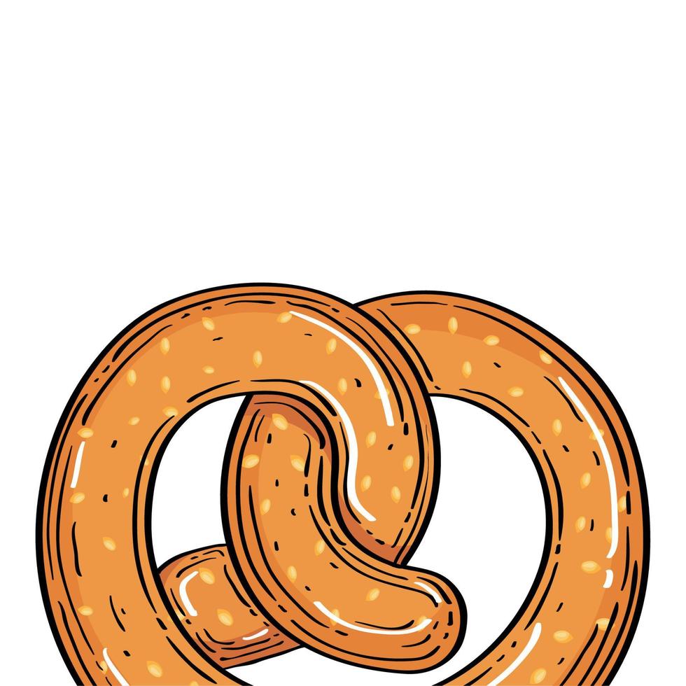 diseño de vector de pretzel aislado