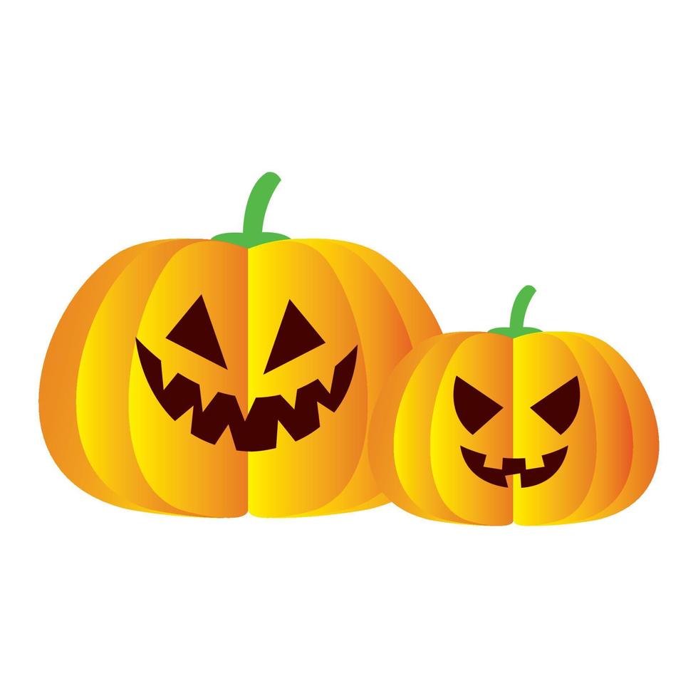 Halloween pumpkins cartoons vector design