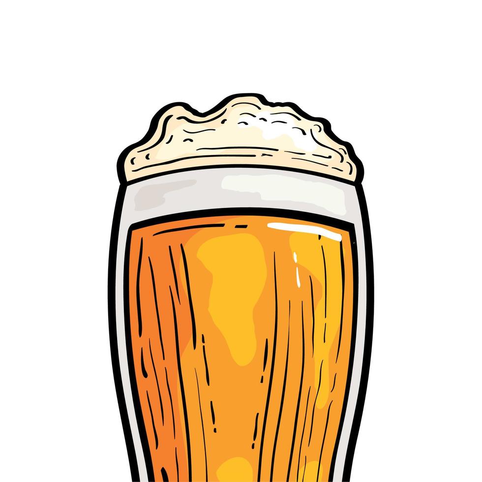 Isolated beer glass vector design