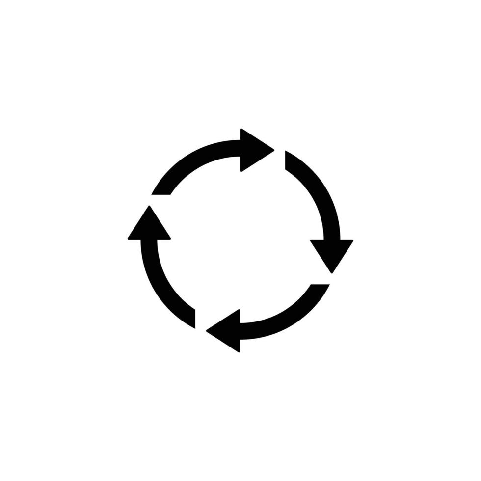 Reload simple flat icon vector illustration. Repeat icon vector