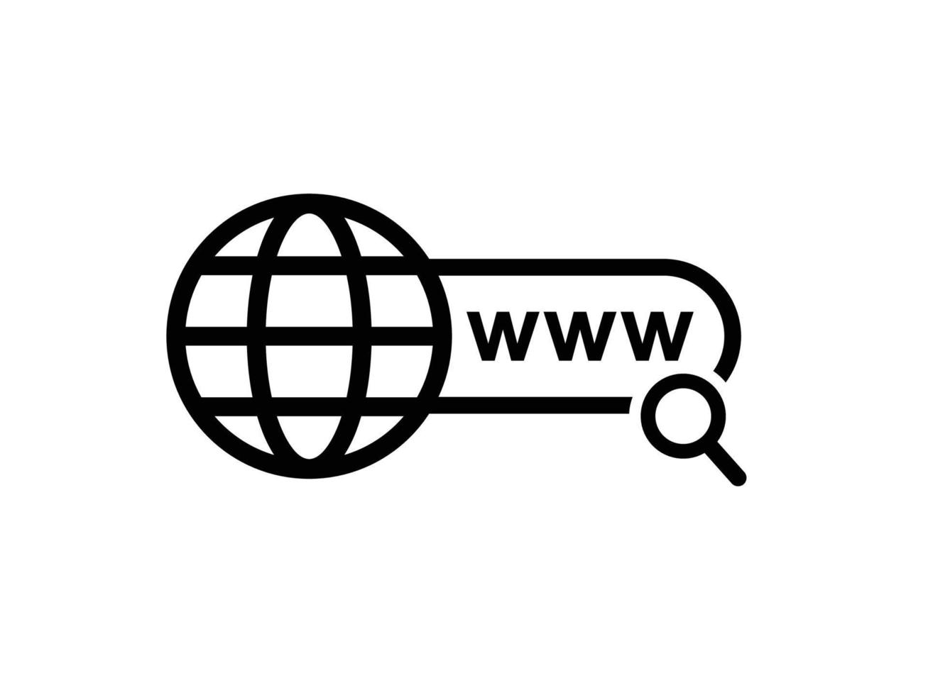 Internet simple flat icon vector illustration