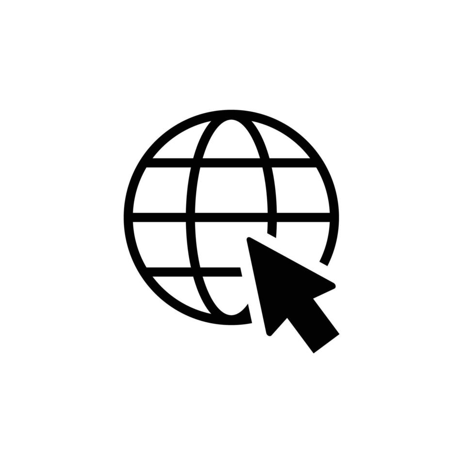 Internet simple flat icon vector illustration