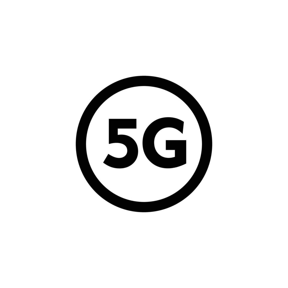 5G network simple flat icon vector illustration