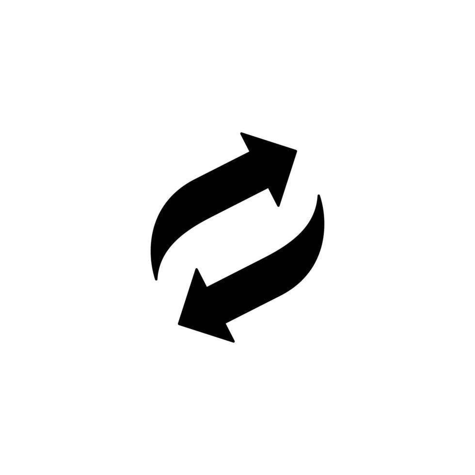 Reload simple flat icon vector illustration. Repeat icon vector