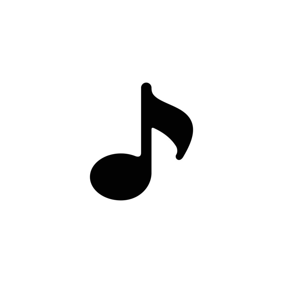 vector de icono plano simple de sonido de música