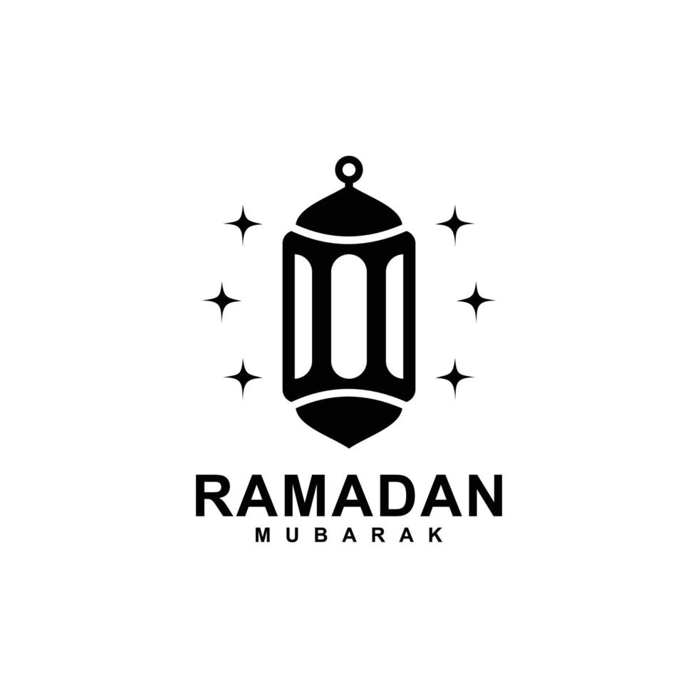 logotipo de Ramadán. Ilustración de vector de logotipo plano simple de linterna islámica. linterna logo vector