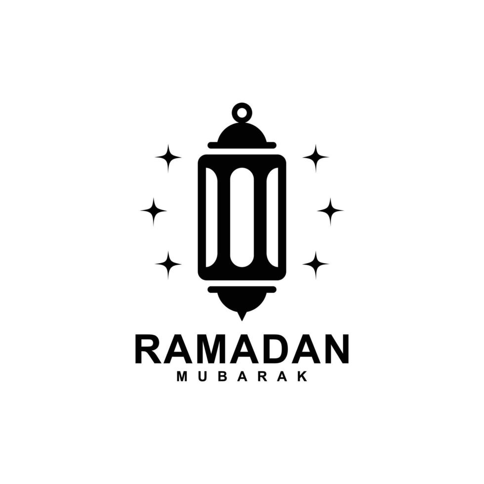 Ramadan logo. Islamic lantern simple flat logo vector illustration