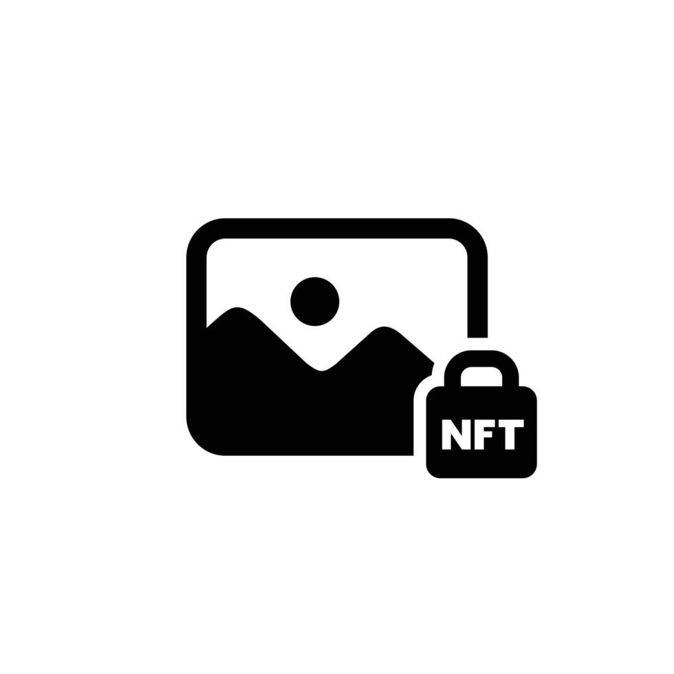 Gallery nft simple flat icon vector