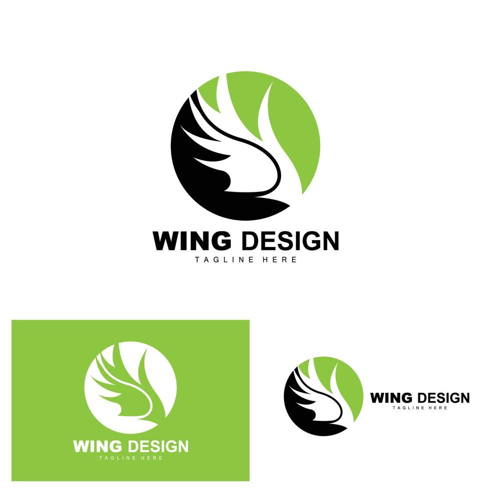 Wings Logo, Phoenix Logo, Bird Wing Vector, Template Illustration, Wing Brand Design vector