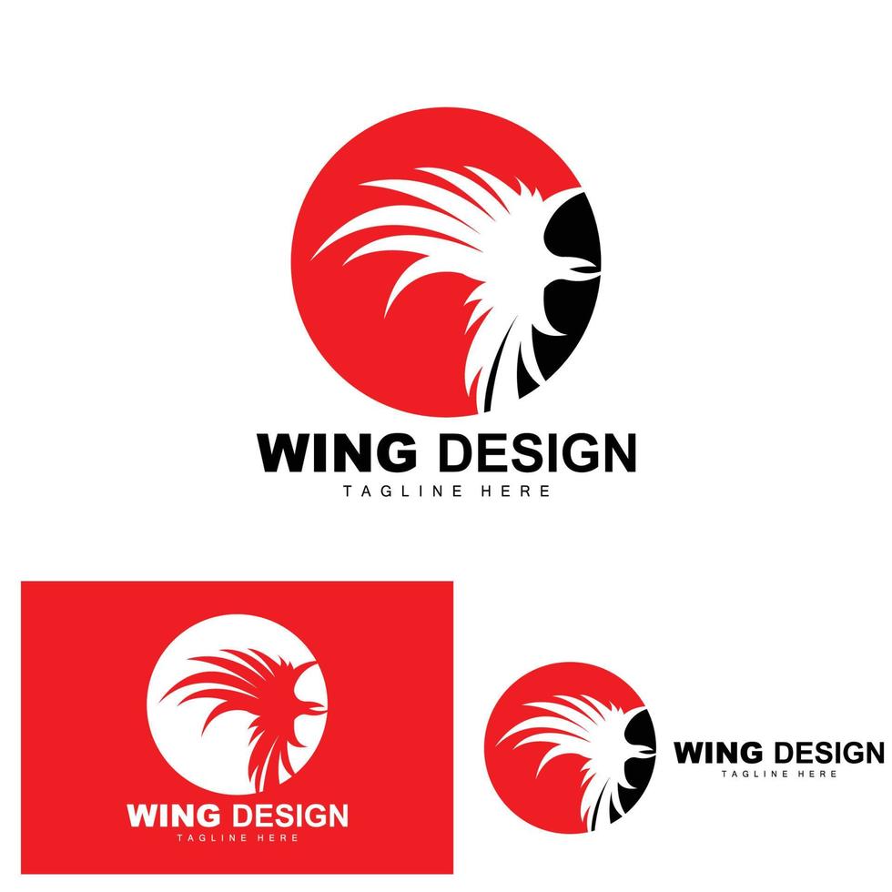 Wings Logo, Phoenix Logo, Bird Wing Vector, Template Illustration, Wing Brand Design vector