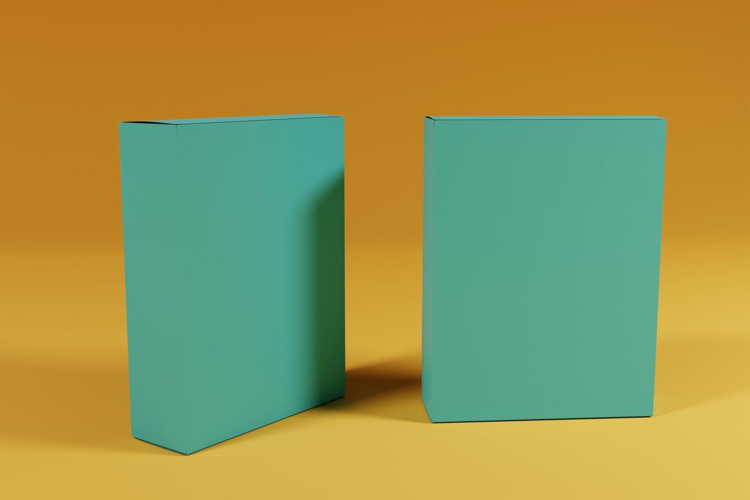 blank cereal box packaging on 3d rendering photo