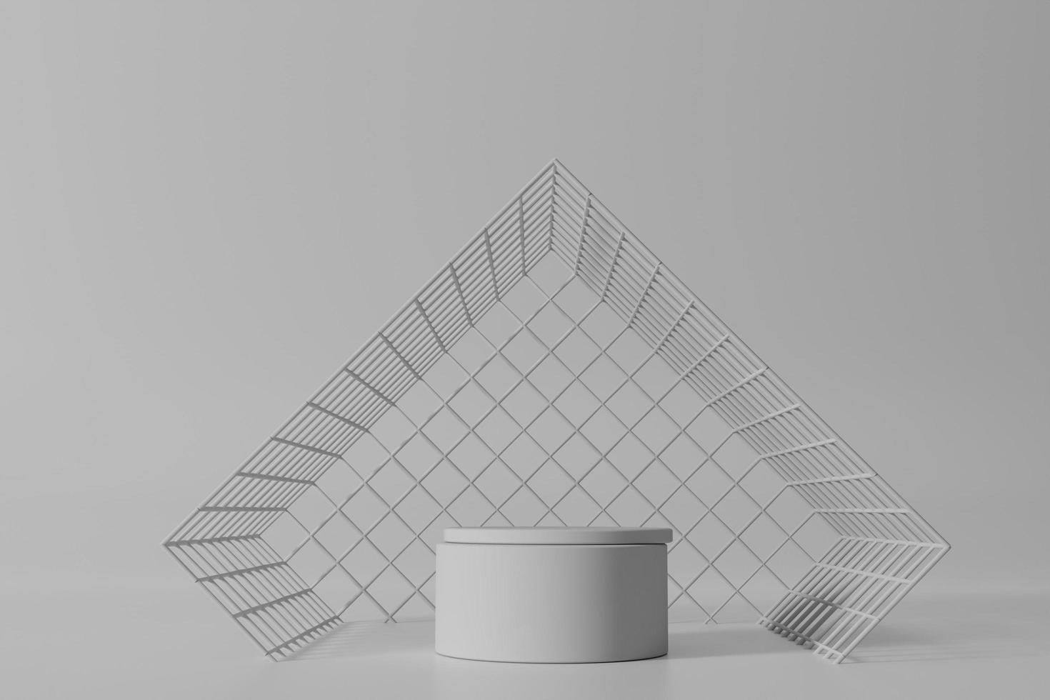 studio scene with podium for product display on 3d rendering photo