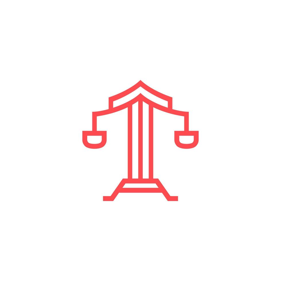 diseño de logotipo de símbolo de ley de bufete de abogados de justicia premium vector