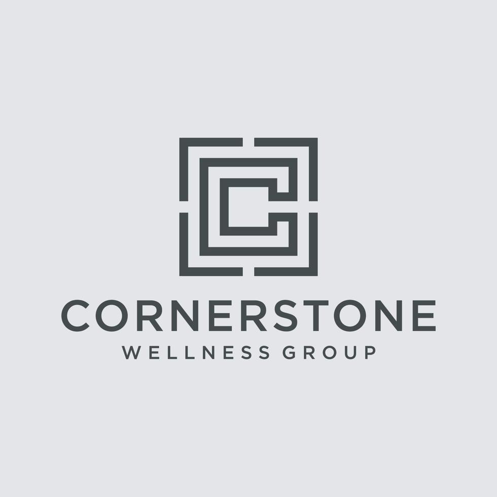 c home initial black logo icon design vector