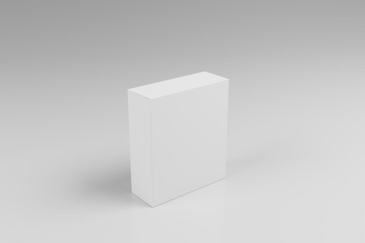 box packaging with white background on 3d rendering photo