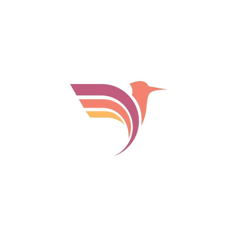 Bird and wings logo vector template