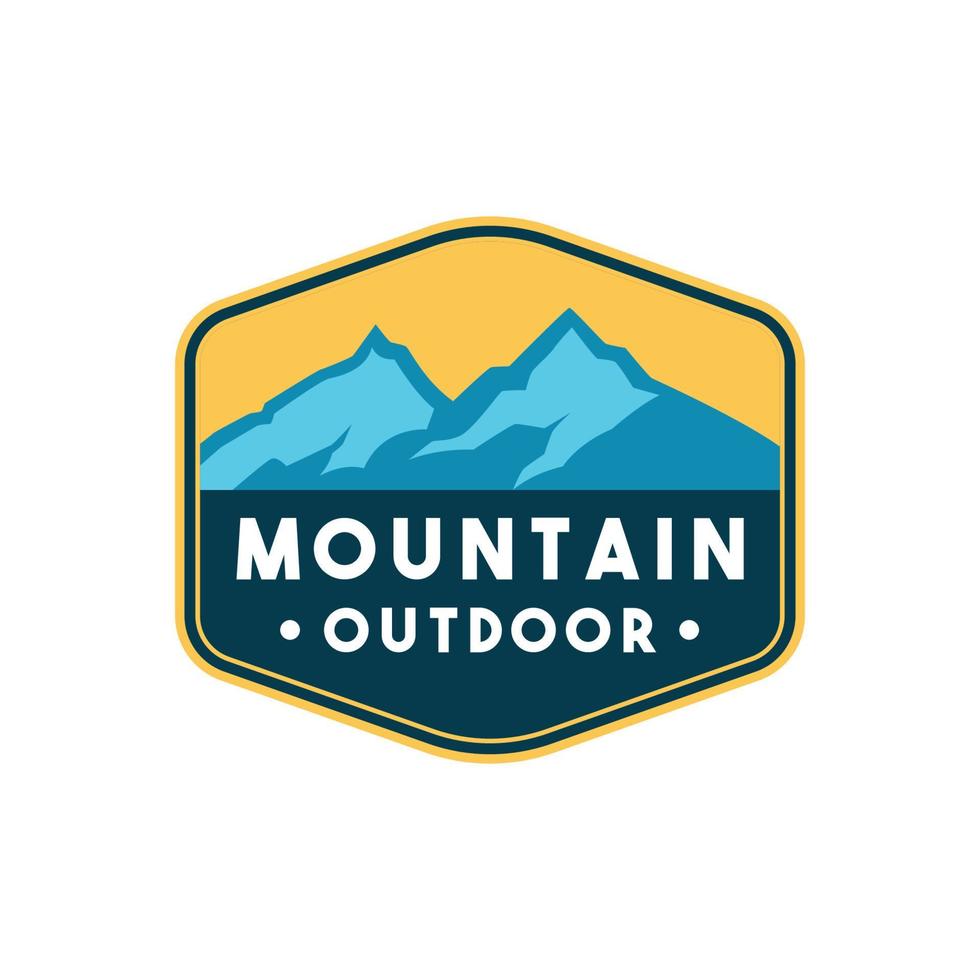 diseño de logotipo de plantilla de vista a la montaña. logotipo de campamento. vector