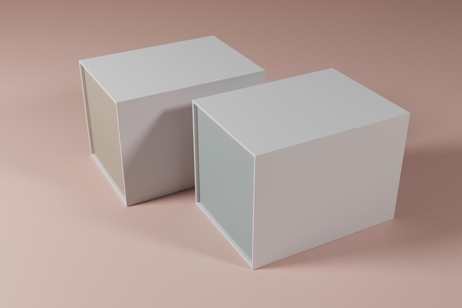 3d render box packaging for brand presentation photo