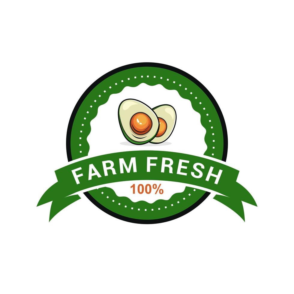 Avocado Fruit Logo Vector Template