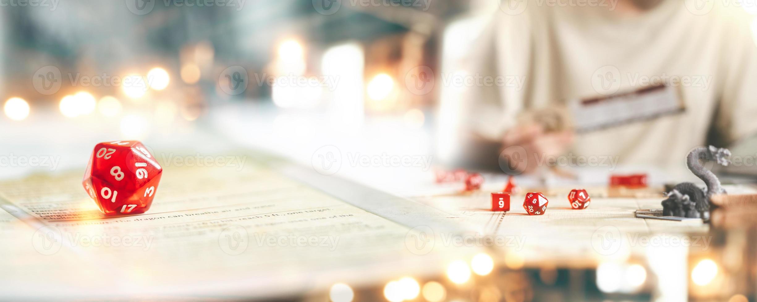 Role playing tabletop and board game hobby concept banner size