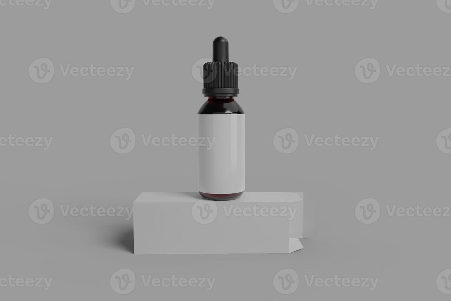 Blank Drop Bottle Mockup photo