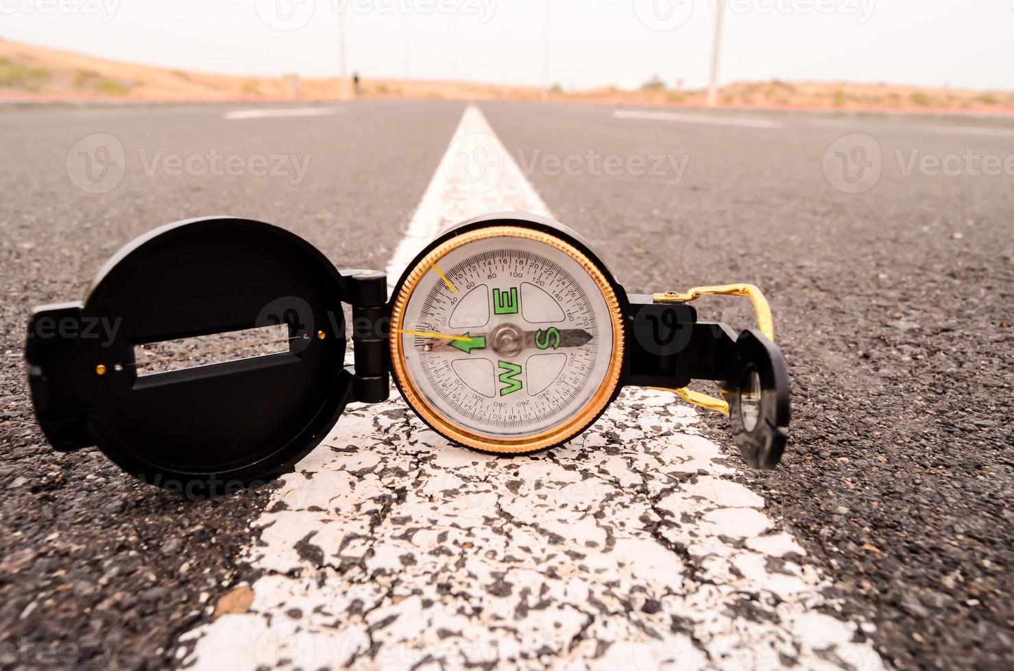 Compass on the road photo