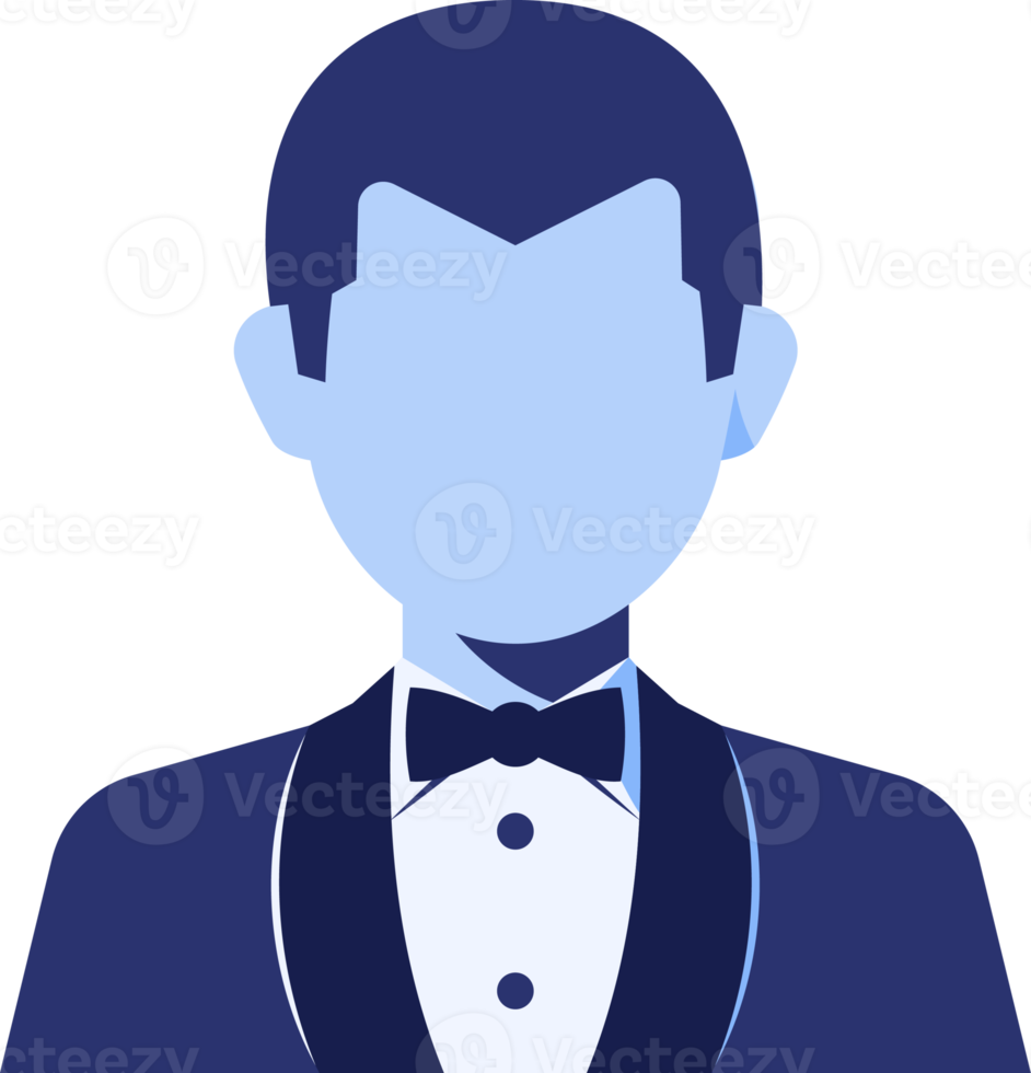 Avatar job businessman. flat portrait of man. png