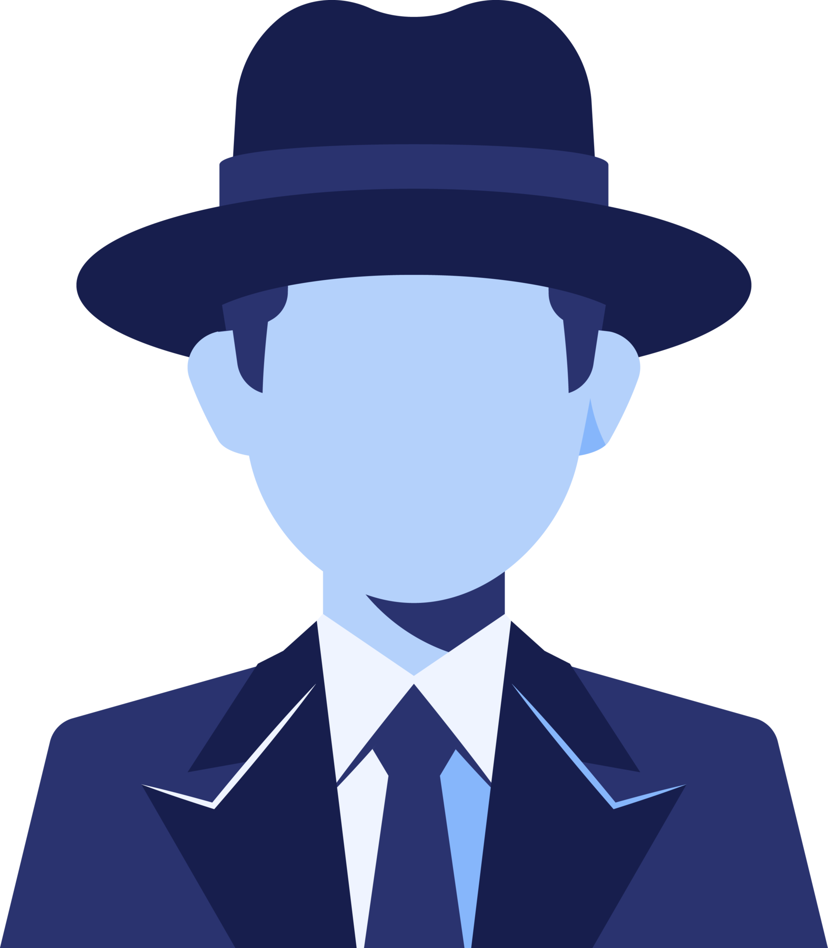 Avatar job mafia. flat portrait of man. 18787020 PNG