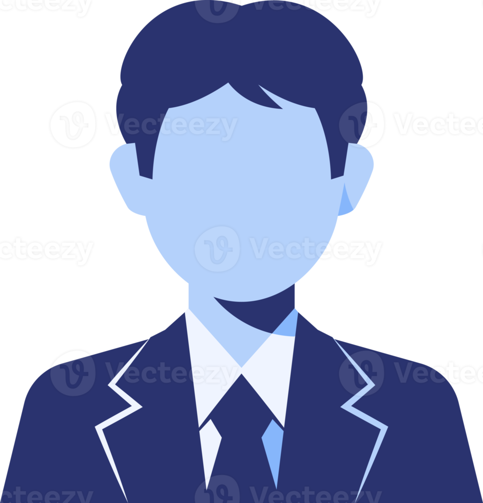 Avatar job businessman. flat portrait of man. png