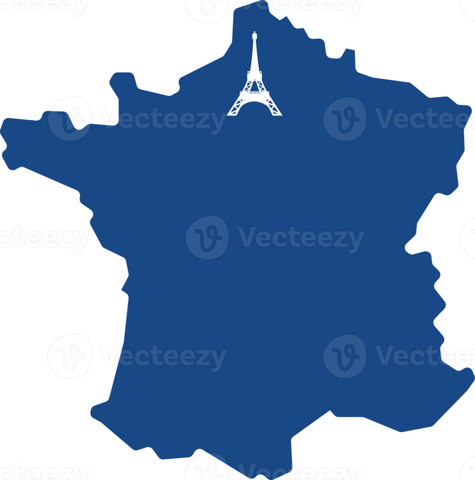 Frankrijk kaart reizen png