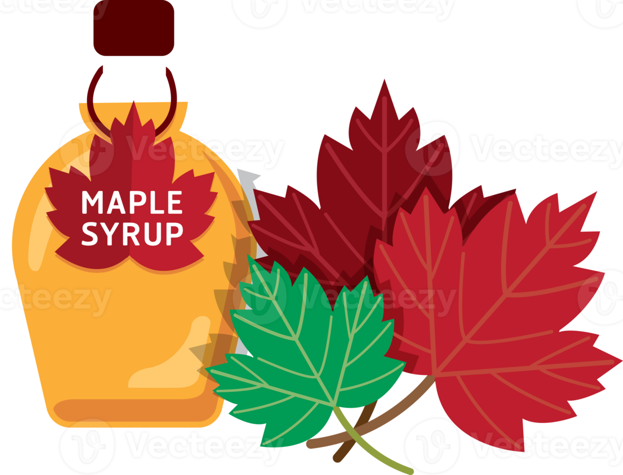 Canada esdoorn- siroop nationaal voedsel illustratie png