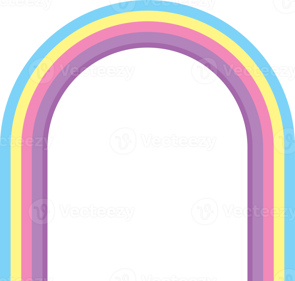 arche arc-en-ciel pastel png