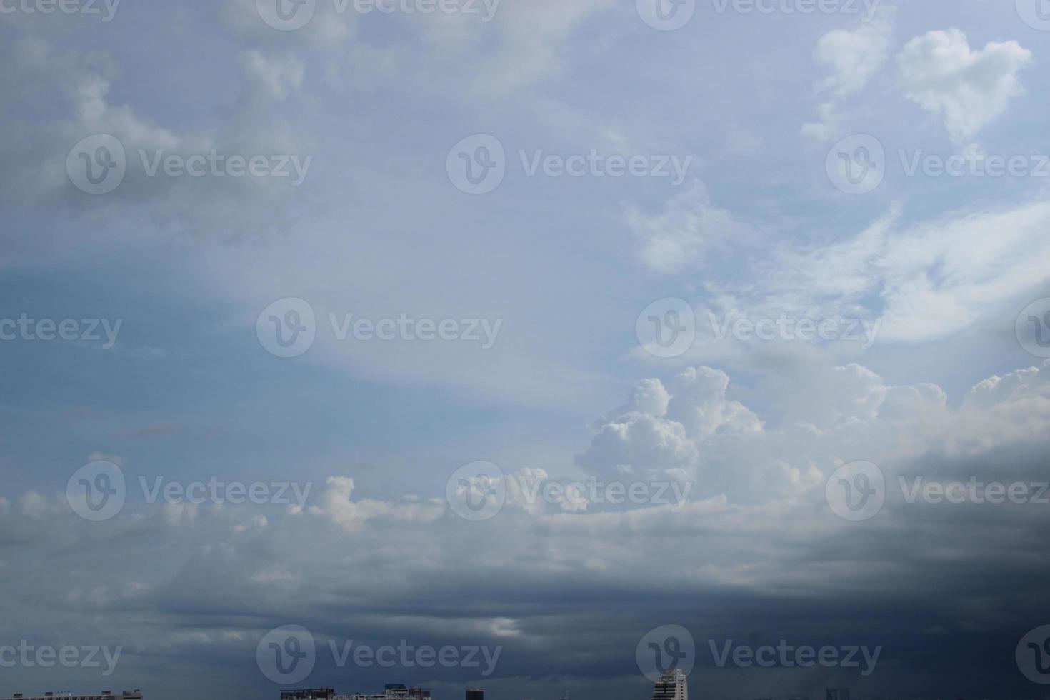 heavy cloudy blue sky evening time background photo